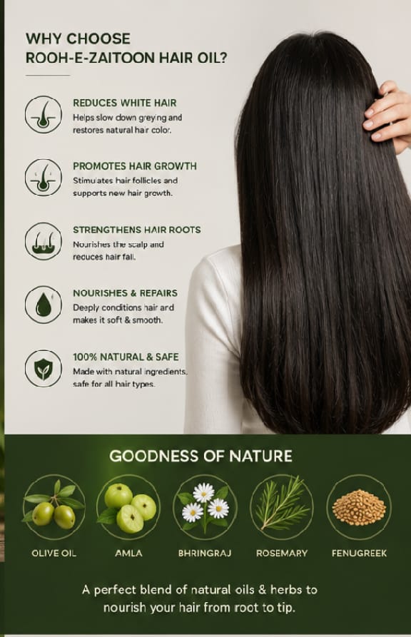 Rooh-e- zaitoon hair oil 100% organic
