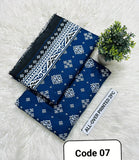 Premium Printed Allover 2pcs Unstitched Lawn Suit ( code 7 )