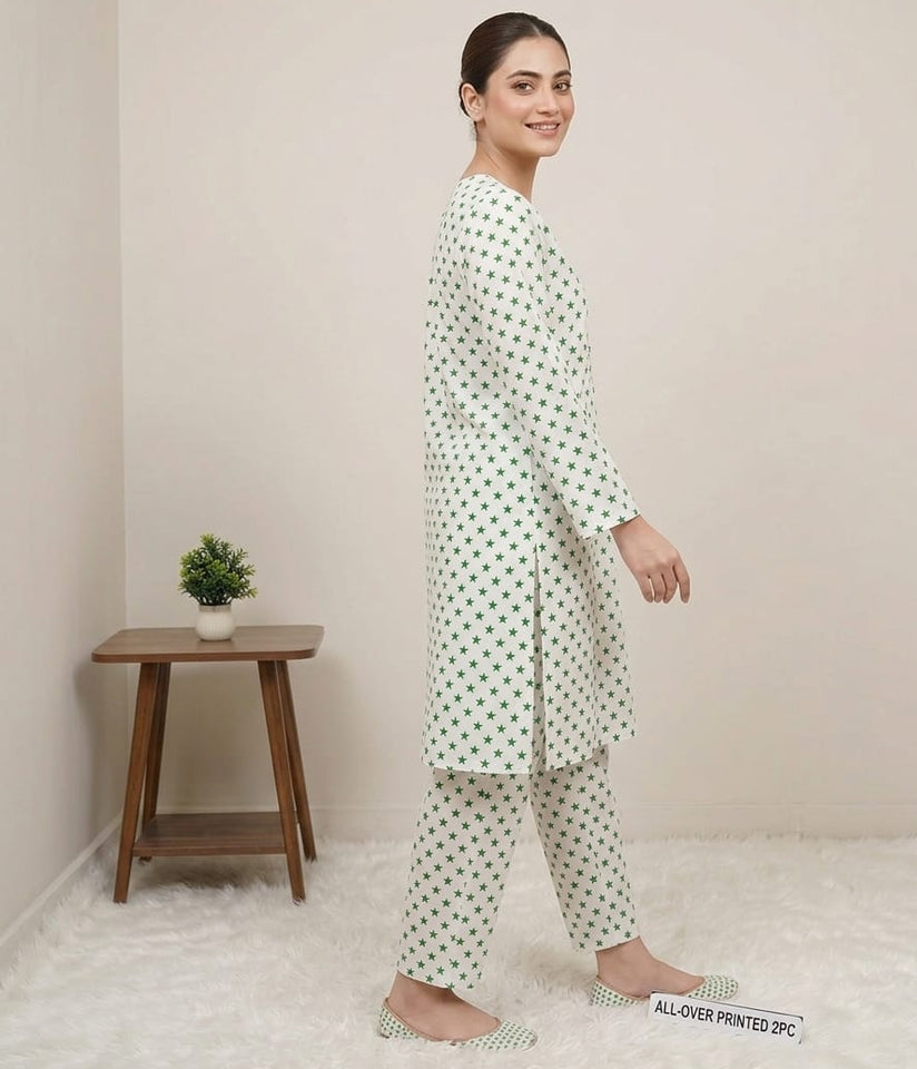 Unstitched 14 August Special 2 piece lawn suit Allover ( code 04 )