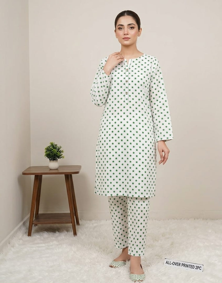 Unstitched 14 August Special 2 piece lawn suit Allover ( code 04 )