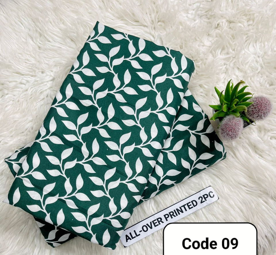 Premium Printed Allover 2pcs Unstitched Lawn Suit ( code 9 )