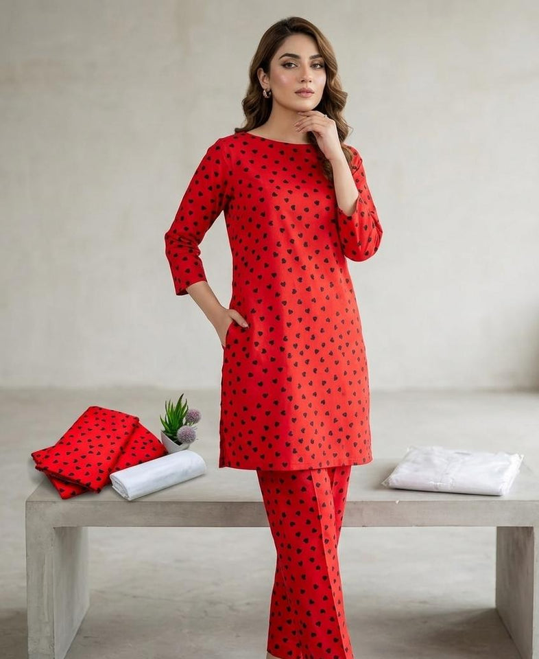 Premium Printed Allover 2pcs Unstitched Lawn Suit ( code 12 )
