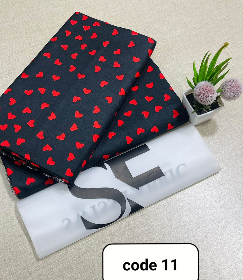 Premium Printed Allover 2pcs Unstitched Lawn Suit ( code 11 )