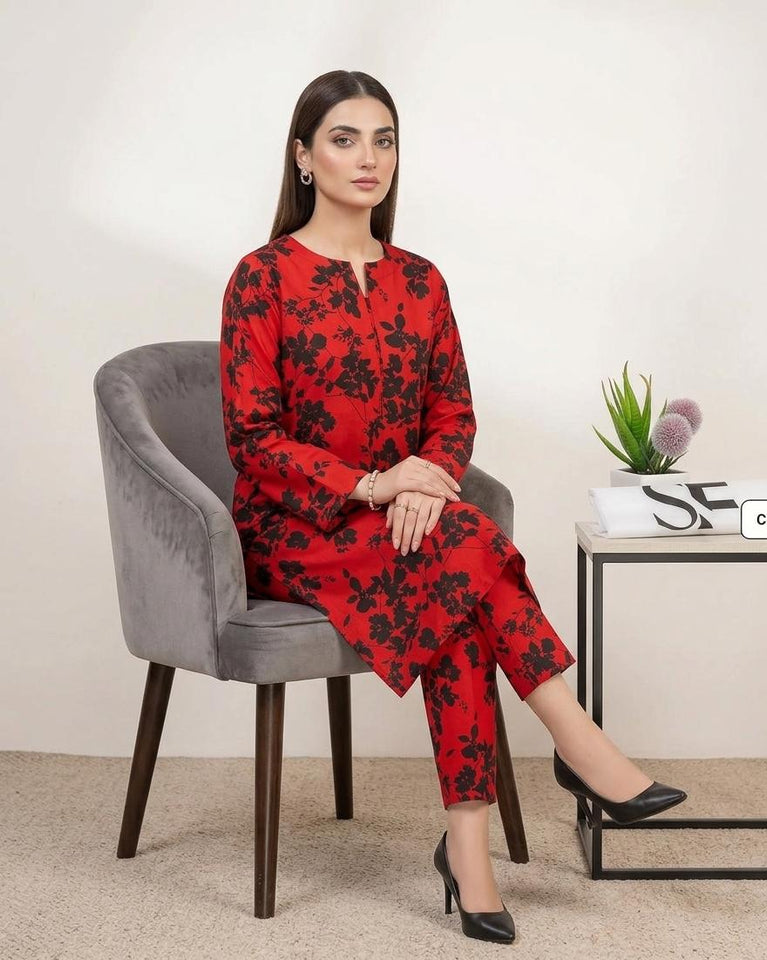 Premium Printed Allover 2pcs Unstitched Lawn Suit ( code 26 )