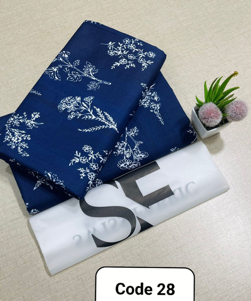 Premium Printed Allover 2pcs Unstitched Lawn Suit ( code 28 )