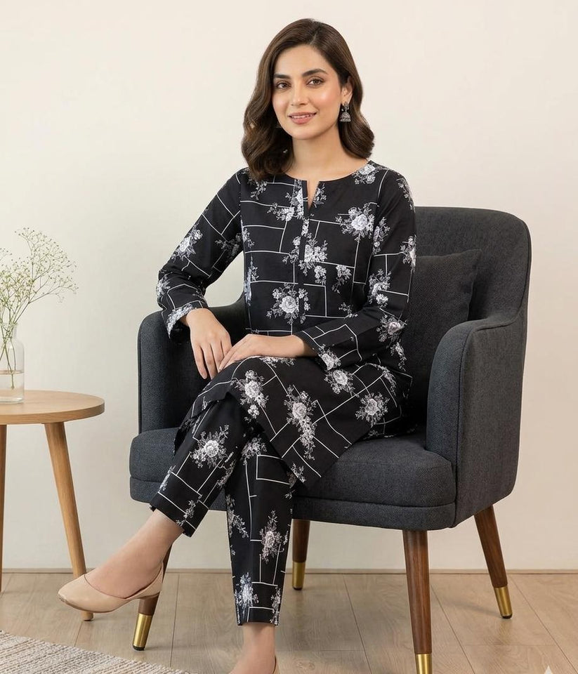 Premium Printed Allover 2pcs Unstitched Lawn Suit ( code 29 )