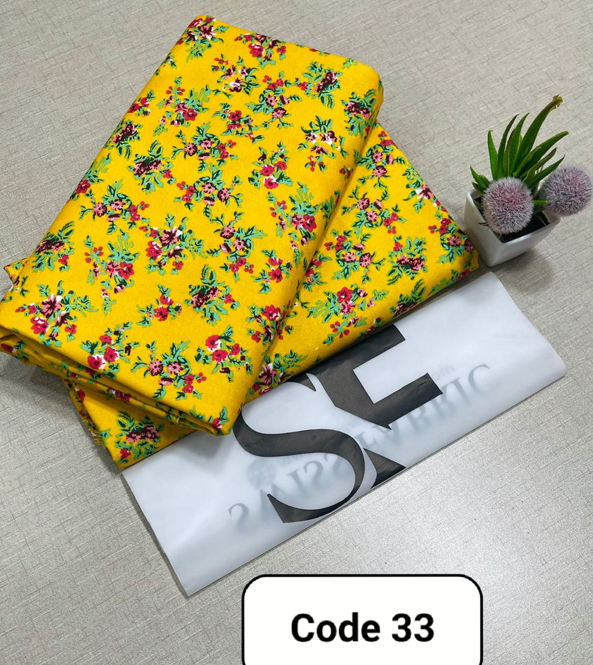 Premium Printed Allover 2pcs Unstitched Lawn Suit ( code 33 )