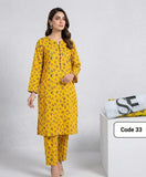 Premium Printed Allover 2pcs Unstitched Lawn Suit ( code 33 )